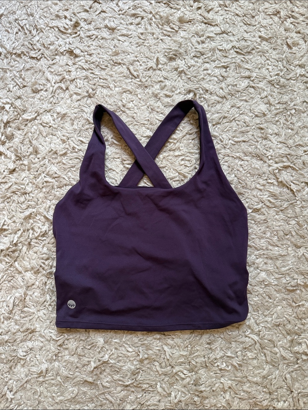 Senita Athletics Cross-Back Crop Tank Top